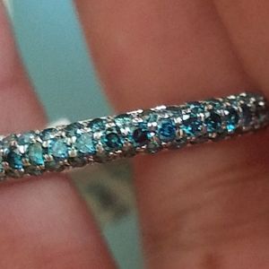 10k Blue Diamond ring